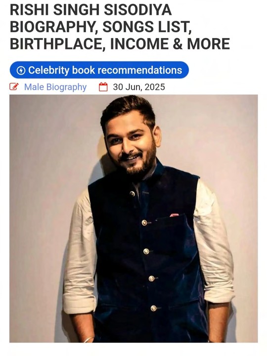 Public Biography: Rishi Singh Sisodiya profile